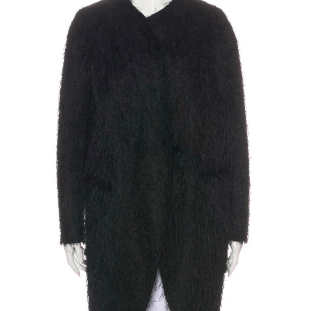 Sandro oversized black coat. Like new condition.